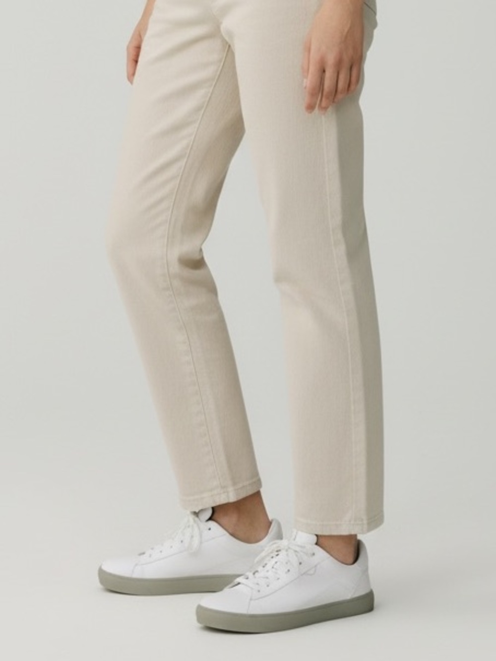 Vessi 100% Waterproof White Vegan Leather Low-Top SoHo Sneakers with Gray Sole